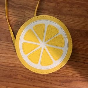 Cute Lemon Fruit Vegan Leather Crossbody bag